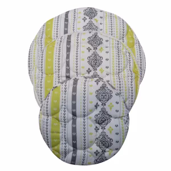 سولینا ست دم کنی 3 عددی طرح دار زرد-طوسی