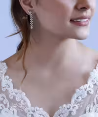 💍گوشواره جواهری ؛ نقره عیار 925 (E_5000)