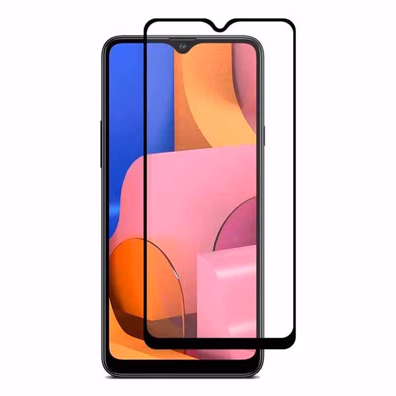 محافظ صفحه نمایش شیشه ای گلس سامسونگ A20S تمام چسب و تمام صفحه Full Glass Screen Protector Samsung Galaxy A20S