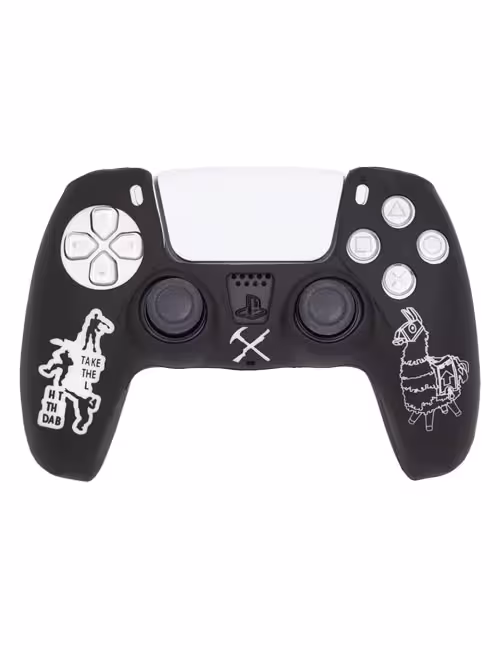 روکش محافظ دسته PS5 لیزری مشکی سفید طرح فورتنایت