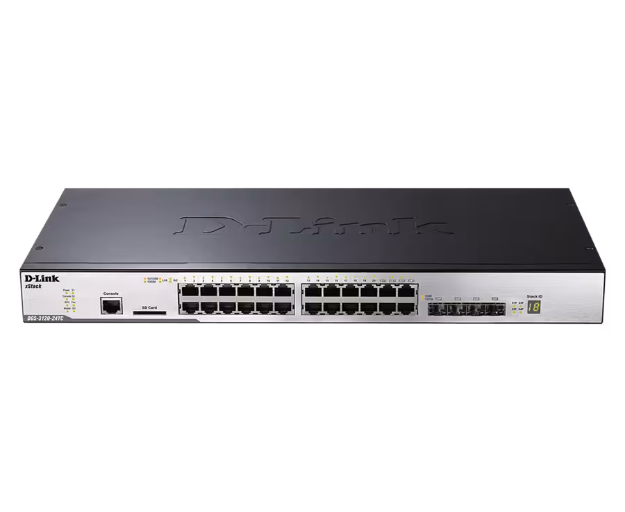 سوئیچ 24 پورت قابل مدیریت دی لینک مدل DGS-3120-24TC