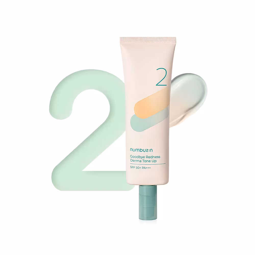 کرم ضد آفتاب تسکین دهنده ضد قرمزی تون آپ نامبوزین Numbuzin No.2 Goodbye Redness Derma Tone Up