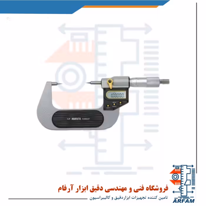 میکرومتر دیجیتال سوزنی آسیمتو خارج سنج 50-25 ضد آب مدل 0-02-126
