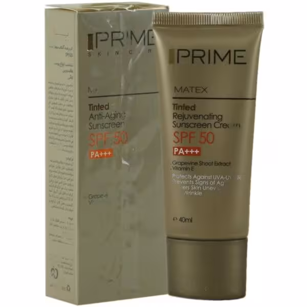 کرم ضد آفتاب جوان کننده پریم spf50 (رنگی)