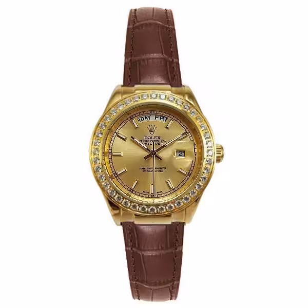 رولکس دیت جاست بند چرمی ROLEX DateJust 1661