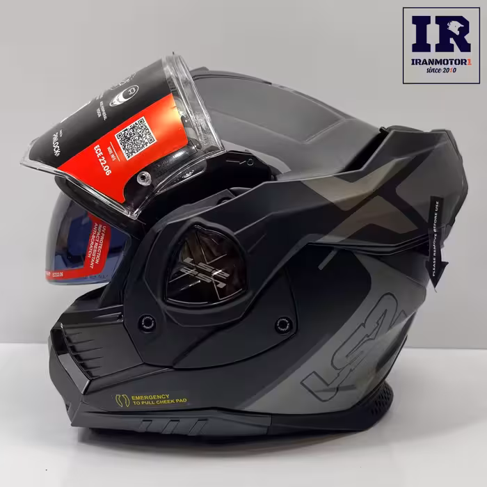 کلاه کاسکت فول متحرک Ls2 advant x اورجینال فک 180 درجه ff901 مشکی خاکستری