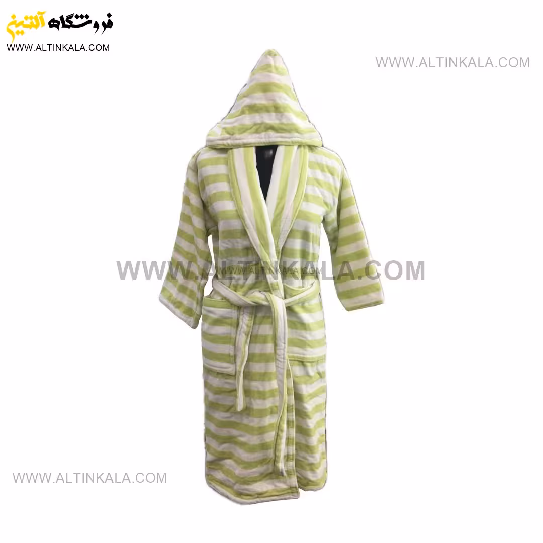 حوله پالتویی برق لامع طرح پرستو سبز سایز 115