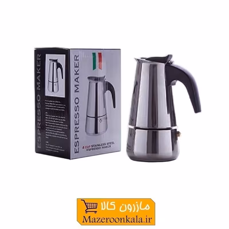 قهوه جوش و اسپرسوساز روگازی استیل 4 کاپ HGJ-010