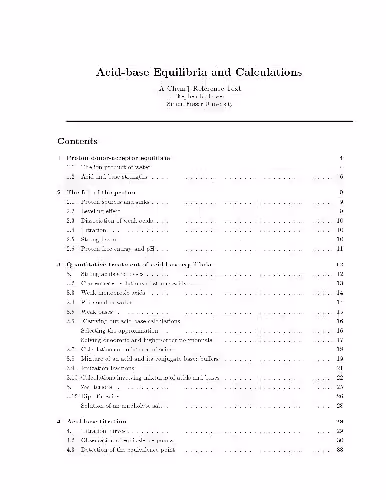 خرید و دانلود نسخه کامل کتاب Acid-base Equilibria and Calculations (1996)(en)(48s)