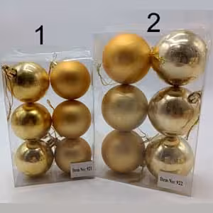 گوی کریسمس طلایی قطر 5 سانت و 6 سانت
