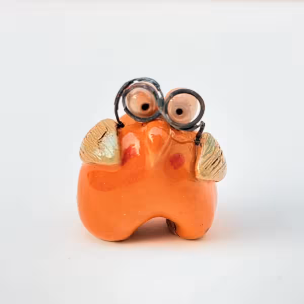 مجسمه جغد دانا سفالی طرح هشت