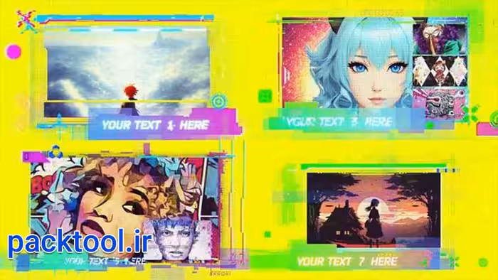 دانلود پروژه آماده پریمیر اسلایدشو سایبرپانک Cyberpunk Slideshow - پک تول