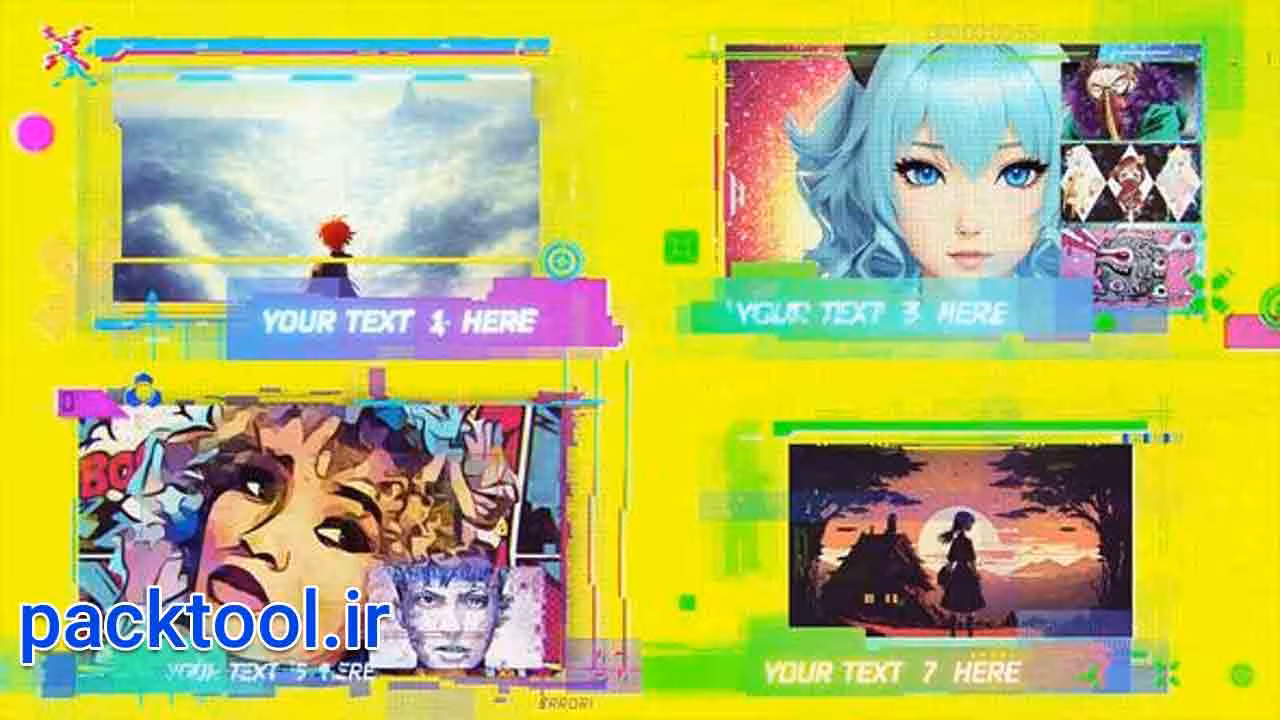 دانلود پروژه آماده پریمیر اسلایدشو سایبرپانک Cyberpunk Slideshow - پک تول