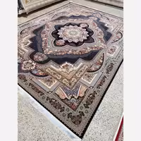 فرش ماشینی کاشان1200شانه طرح رزالین سرمه ای12متری(باارسال رایگان)