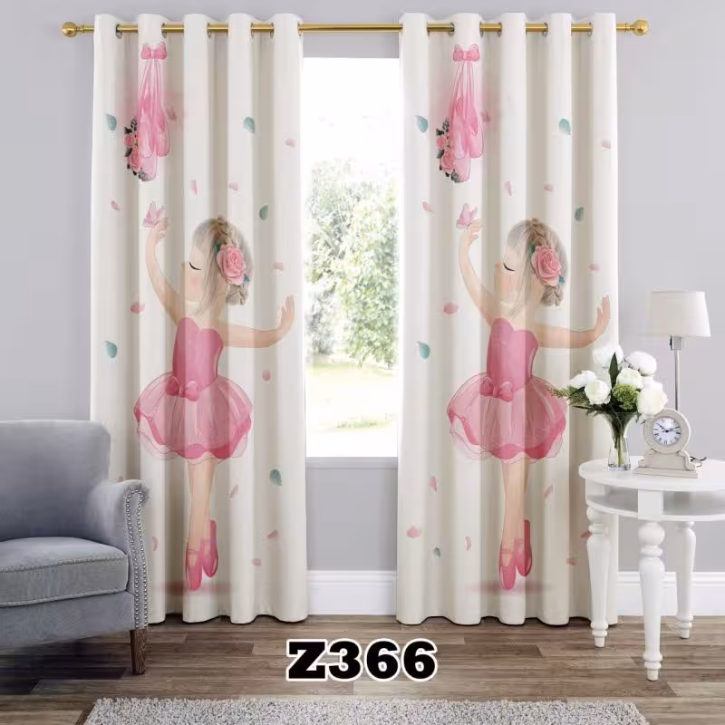 پرده سه بعدی طرح دخترانه