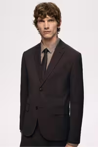 کت بلیزر مردانه ژاکت تناسب باریک اورجینال H&M