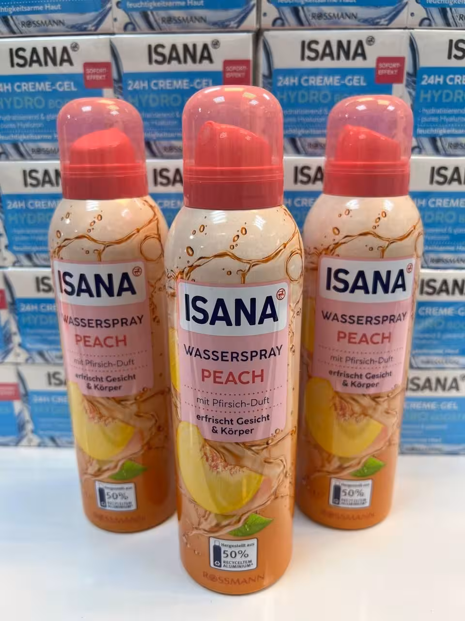 اسپری آب ایسانا آبرسان قوی Isana Peach water spray