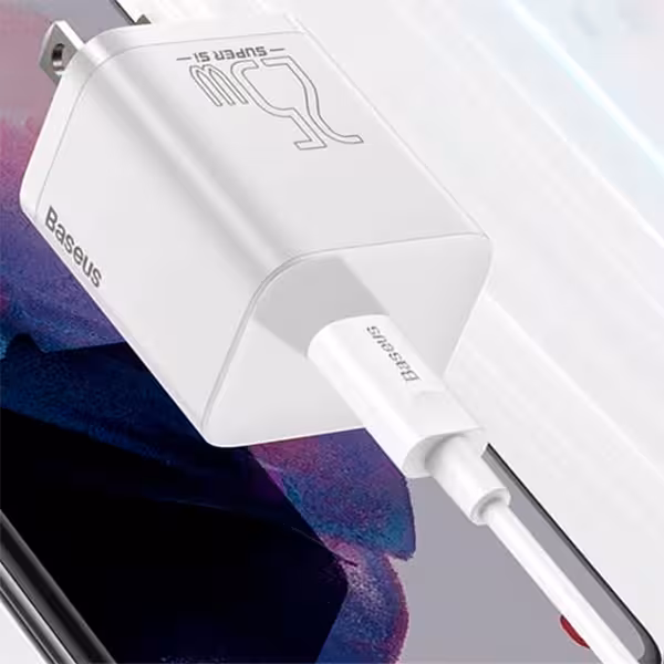 شارژر دیواری فست شارژ بیسوس 25 وات مدل CCSP020202