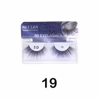 مژه جفتی رنگی 3D نایس لیدی هاله آبی بنفش شماره 19