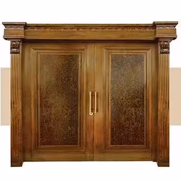 درب ورودی چوبی مخصوص ویلا های لوکس کد 3017