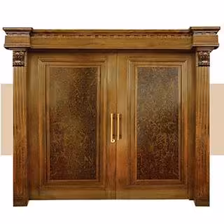 درب ورودی چوبی مخصوص ویلا های لوکس کد 3017