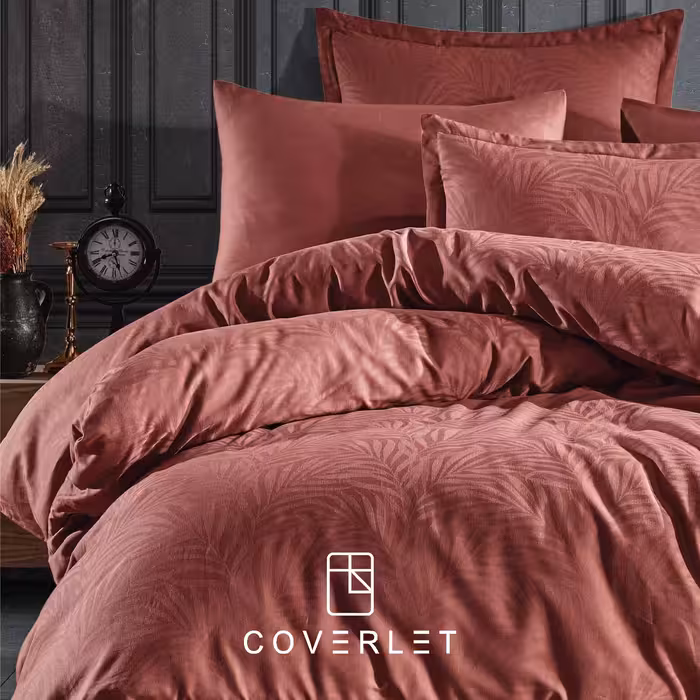 روتختی آجری تیره طرح‌دار کاوری دونفره مدل Arata