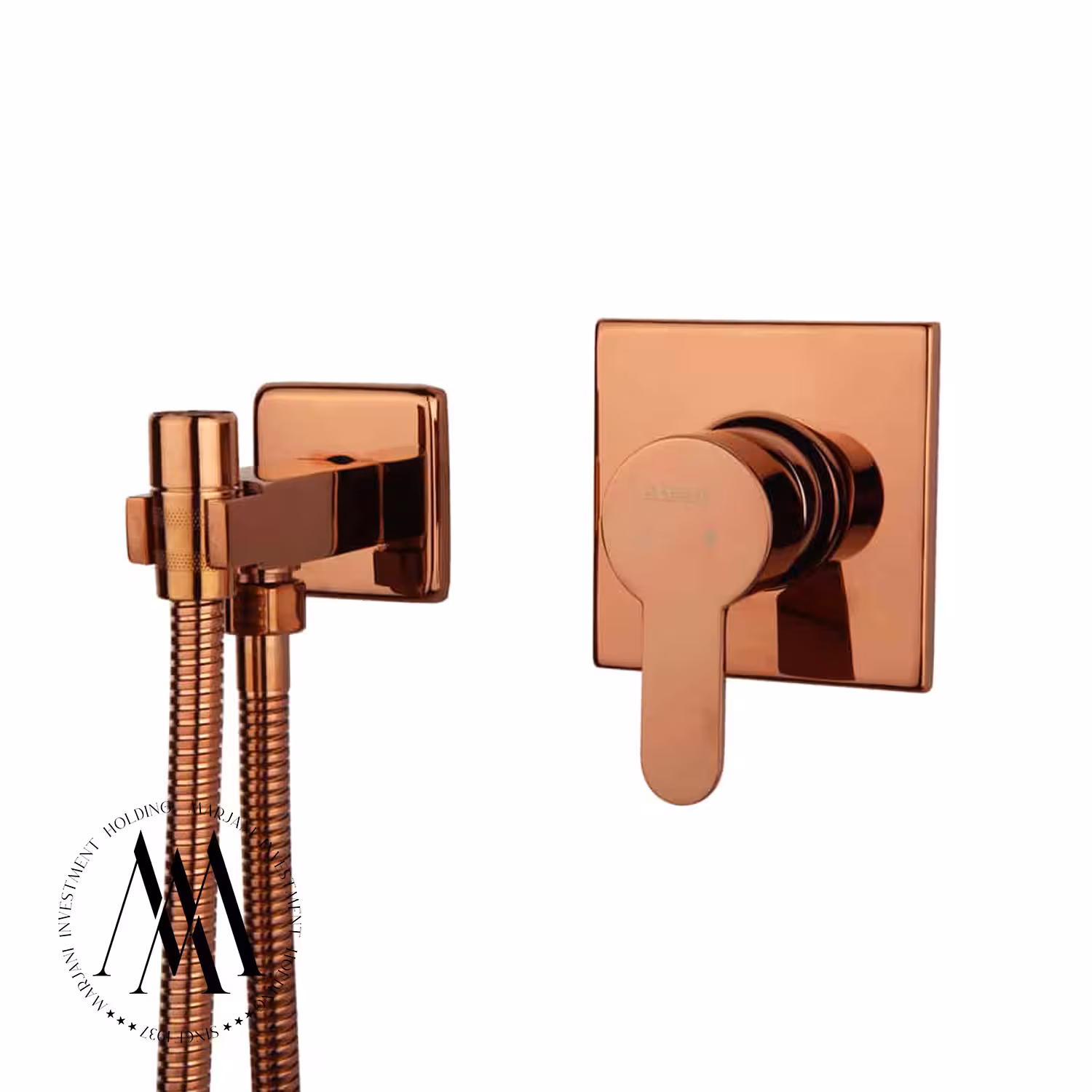 شیرتوالت توکار ویوات راسان مدل فلت (رزگلد)