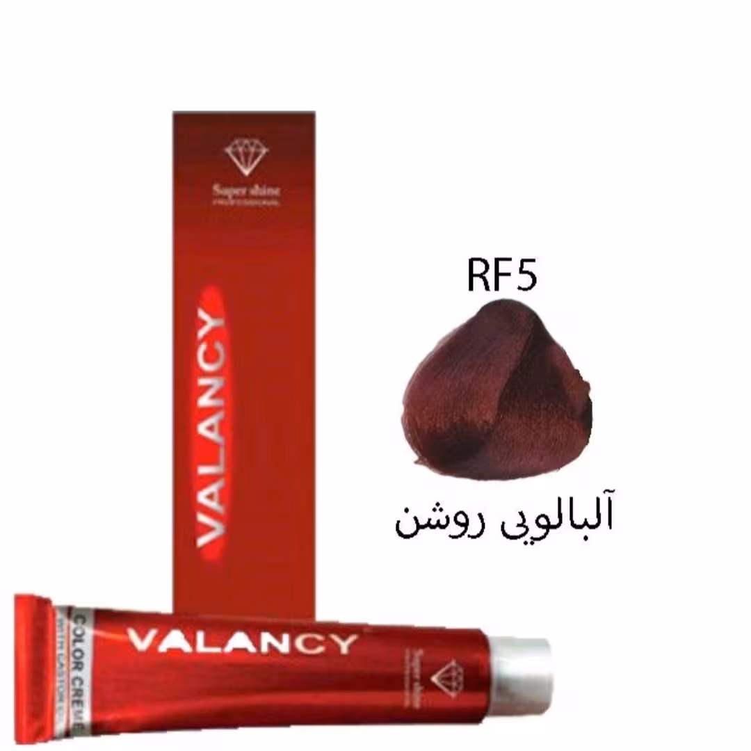 رنگ مو ولنسی آلبالویی روشن RF5 حاوی کراتین حاوی روغن ارگان