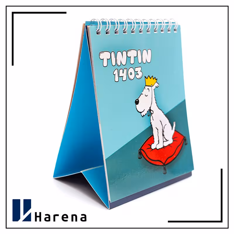 تقویم رومیزی تن تن سایز کوچک 1403