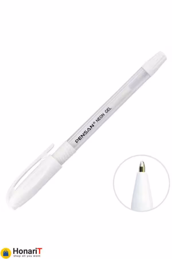 روان نویس سفید پنسان Pensan White Glitter Pen 1.0