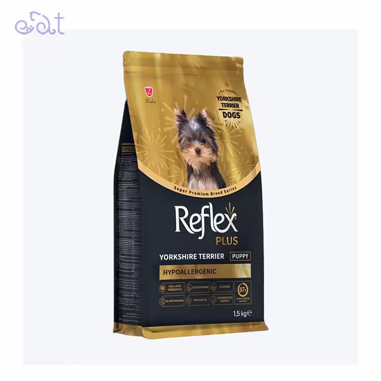 غذای خشک توله سگ نژاد یورکشایر تریر رفلکس پلاس مدل Reflex Plus Puppy Yorkshire Terrier وزن 1.5 کیلوگرم