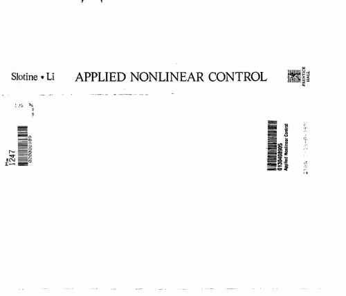 خرید و دانلود نسخه کامل کتاب Applied Nonlinear Control, New Jersey, Prentice Hall, 1991, 476 p