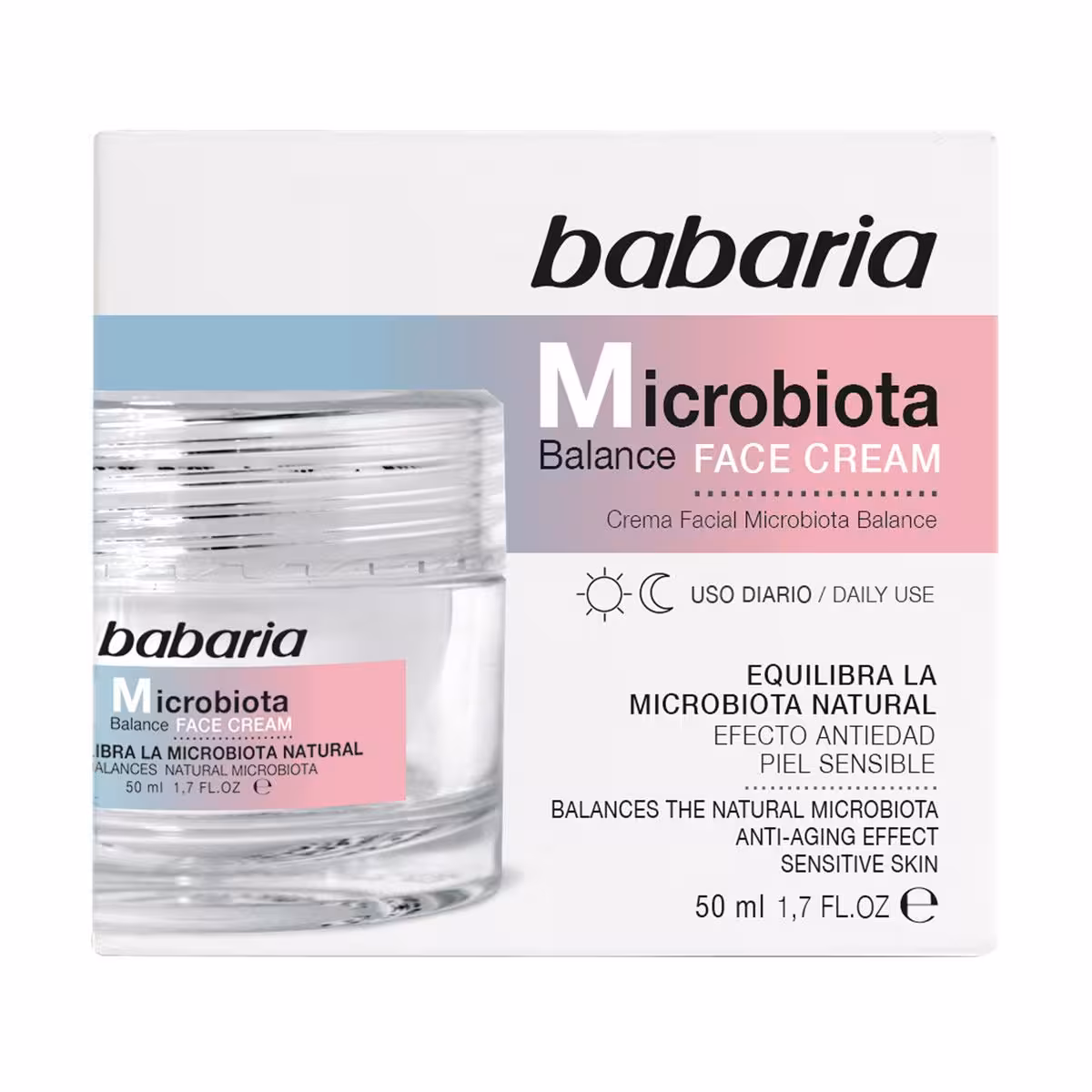 کرم احیا کننده پوست حساس باباریا مدل Microbiota میکروبیوتا 50 میل