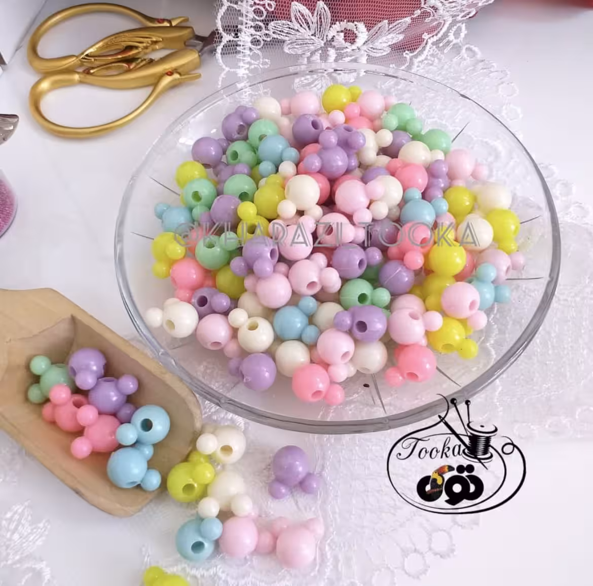 مهره خرس رنگی بسته 20 تایی