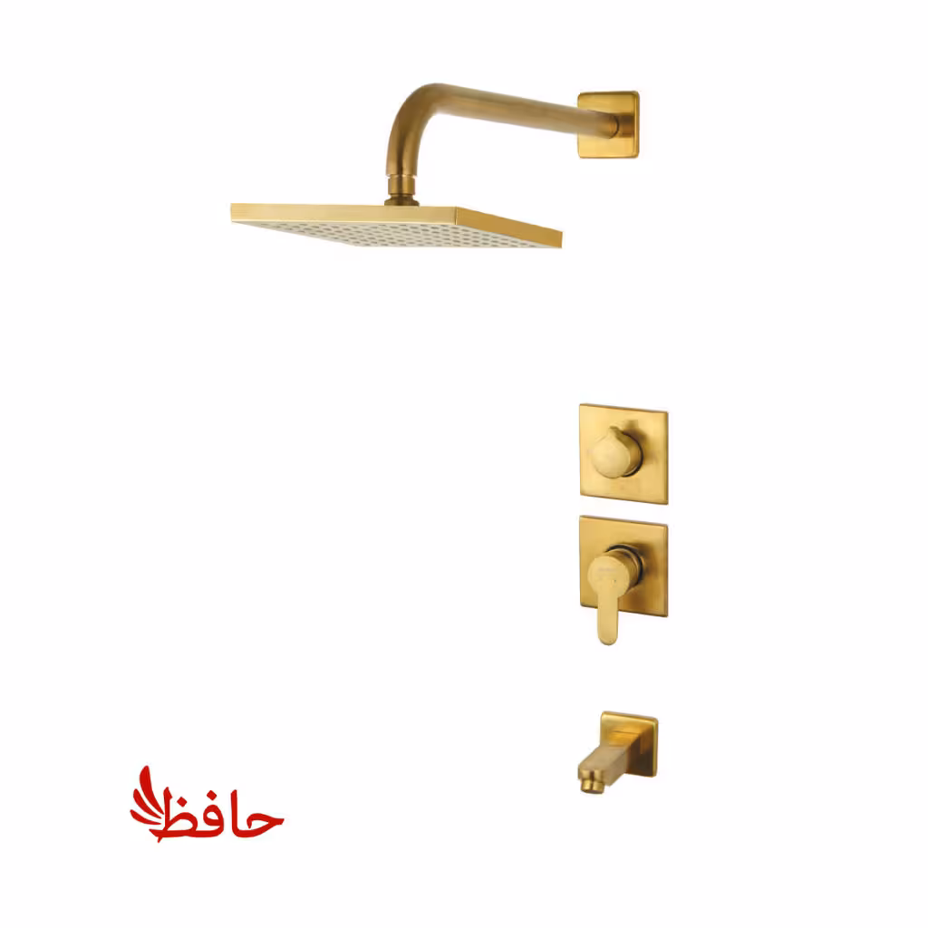 شیر حمام توکار راسان مدل ویوات فلت طلایی مات کلاس 2