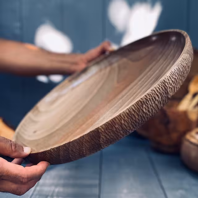 ظرف چوبی پذیرایی گردو کد 943