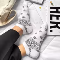 جوراب بته جقه سفید مچی نخ پنبه فری سایز