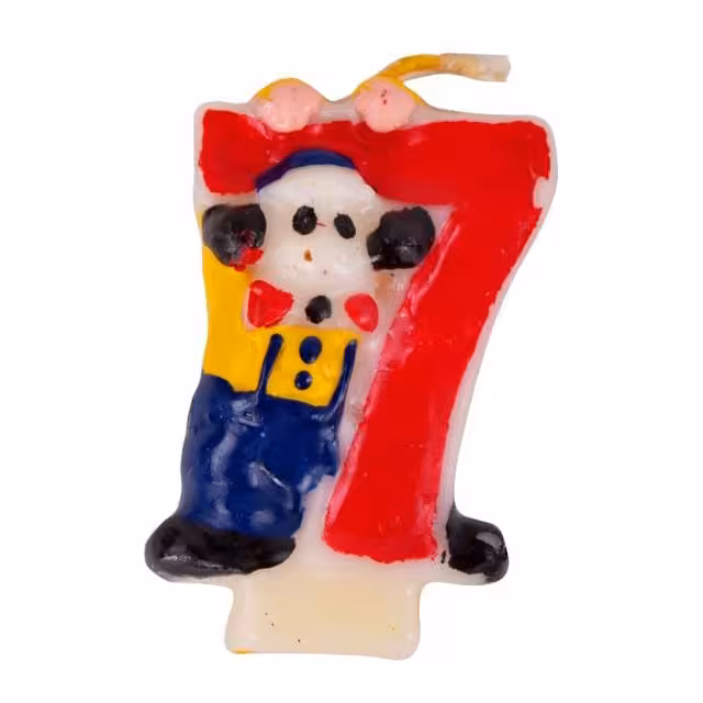 شمع تولد مدل دلقک طرح عدد 7