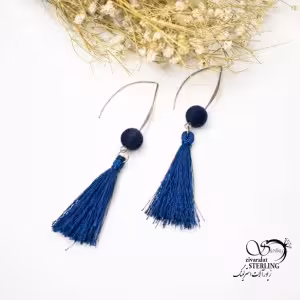 گوشواره آویز سرمه ای کد 5700