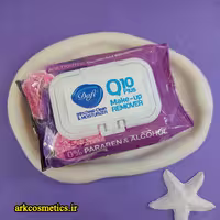دستمال مرطوب پاک کننده آرایش دافی مدل Q10 طرح میوه انجیر بسته 50 عددی