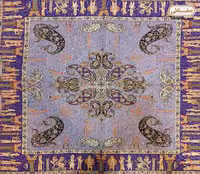 رومیزی 1×1 ترمه هاشمی کد 18 بنفش