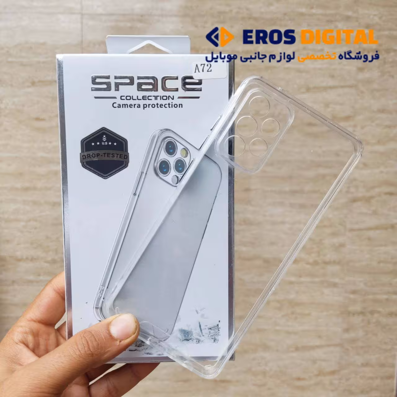 قاب شفاف Samsung Galaxy A72 مدل Space Collection محافظ لنز دار