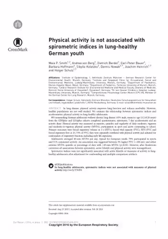 خرید و دانلود نسخه کامل کتاب Physical activity is not associated with spirometric indices in lung-healthy German youth [article]