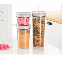 ست بانکه گرد درب پیچی فولی لایف ضد نشتی رنگ بژ (POANA) سه سایز کد 4043361