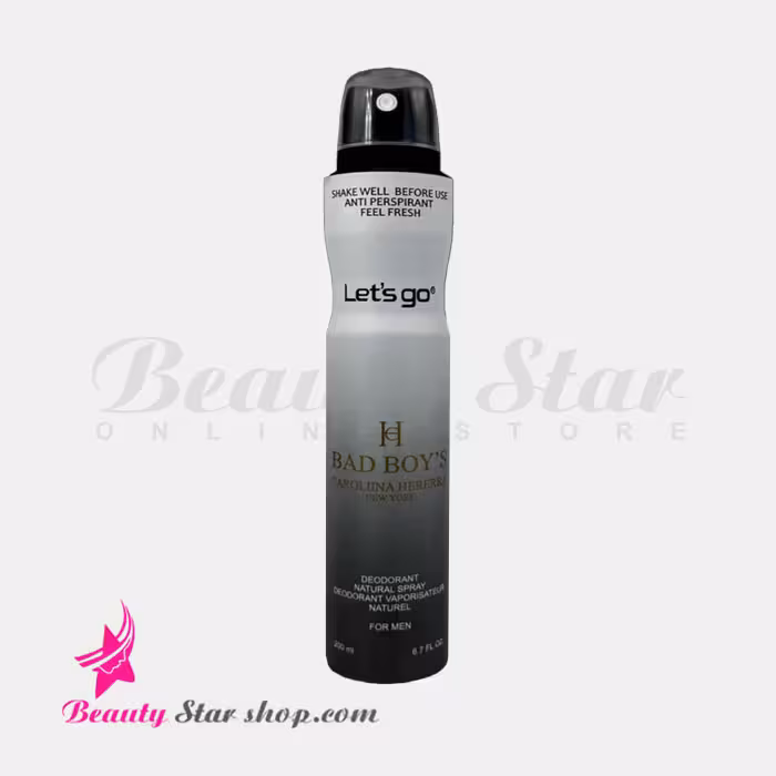 اسپری خوشبو کننده بدن مردانه لتس گو مدل Carolina Herrera Bad Boy حجم 200 میلی لیتر