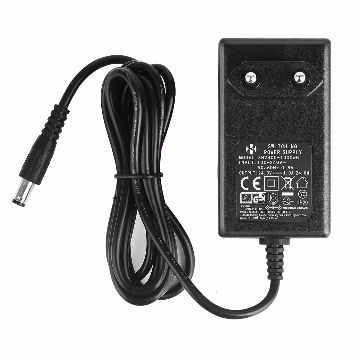 آداپتور سوئیچینگ 24 ولت 1 آمپر 24V/1000mA فیش استاندارد نری