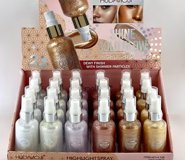 شیمر و هایلایتر بدن و صورت هدی موجی