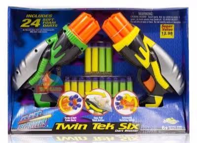 تفنگ اسباب بازی دو قلو پرتاب دارت Twin Tek Six مدل 47200