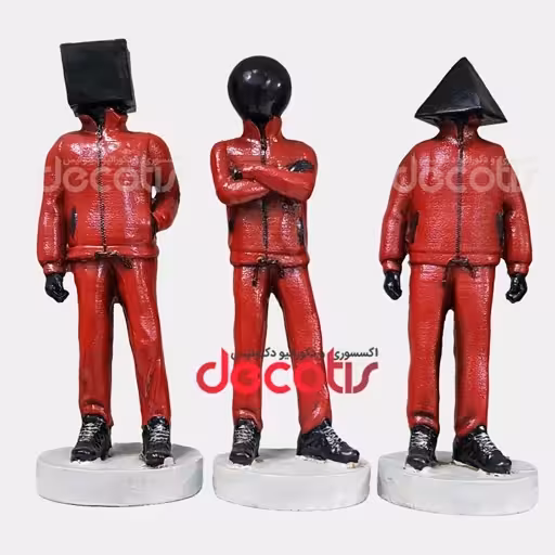 مجسمه ورزشکار هندسی مجموعه 3 عددی