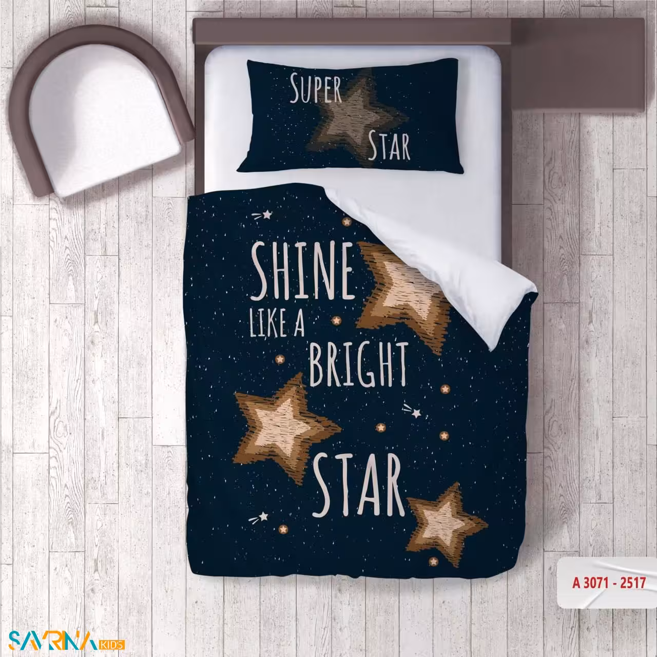 سرویس روتختی طرح ستاره درخشش یک نفره کد A3071-1